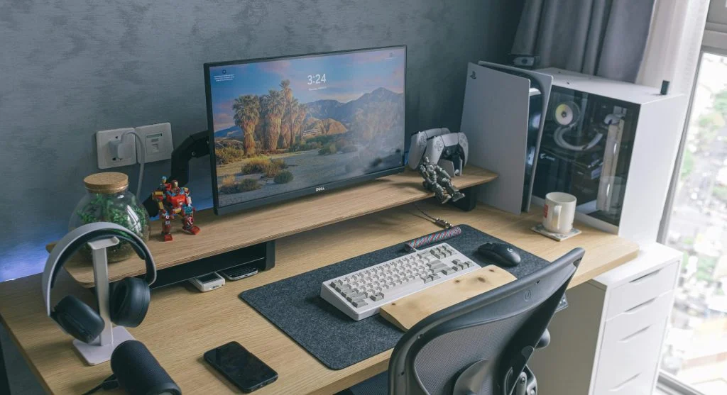 gaming setup with comfort