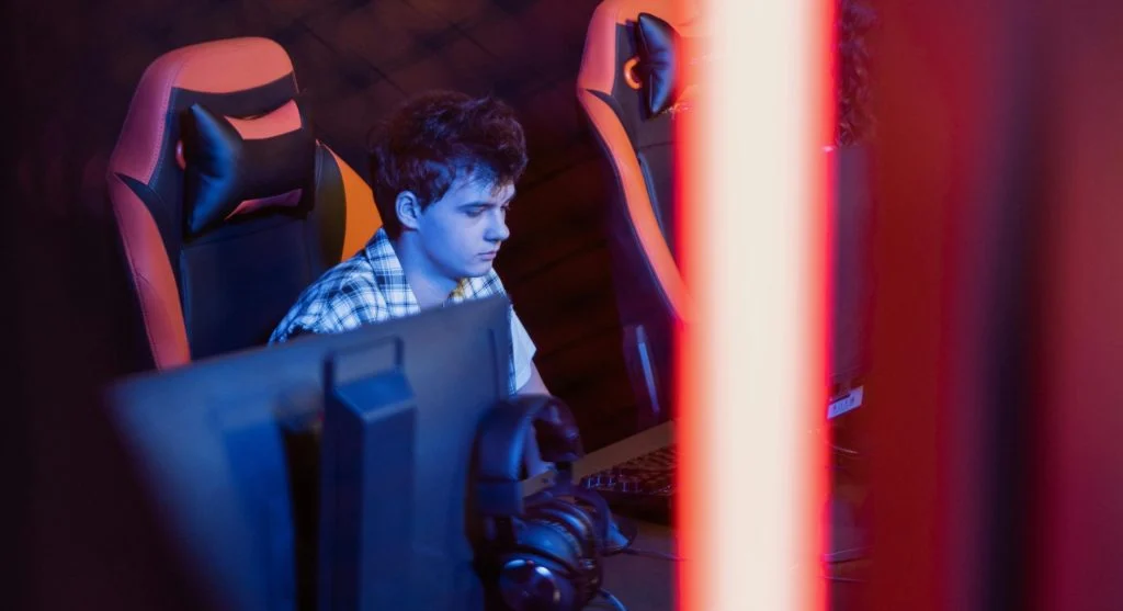 gamer taking break to refresh