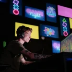 gamer with eye strain from screen