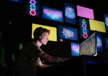 gamer with eye strain from screen