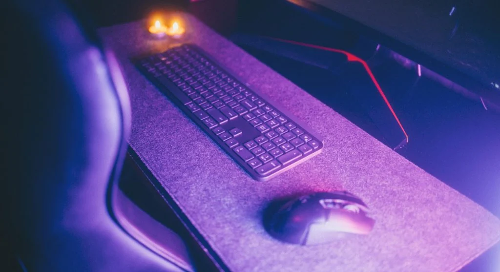 gaming setup with good lighting
