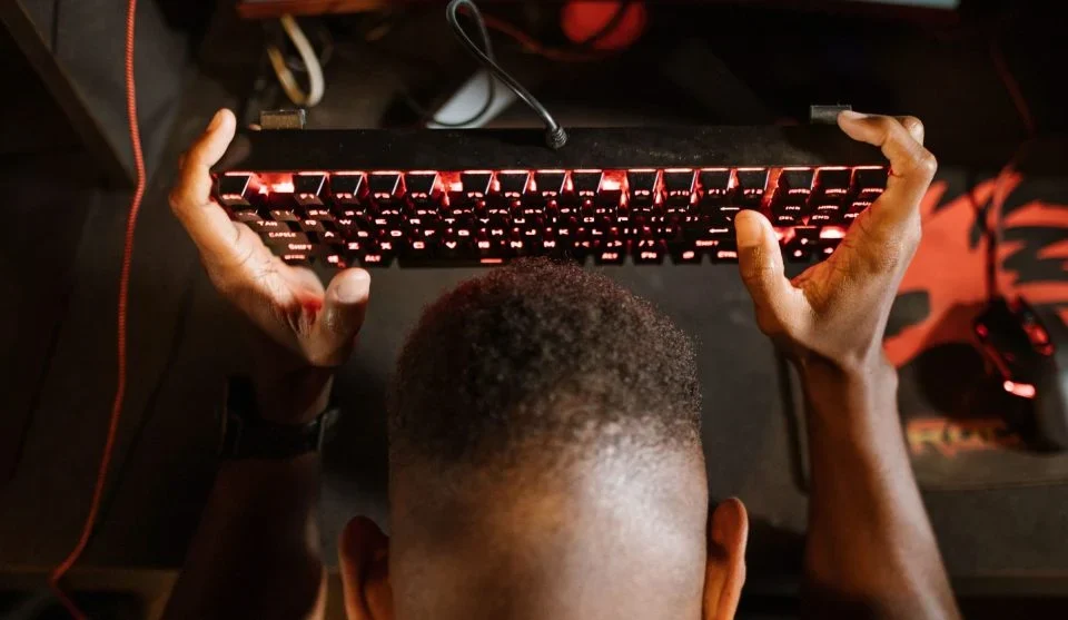 person playing games without improvement
