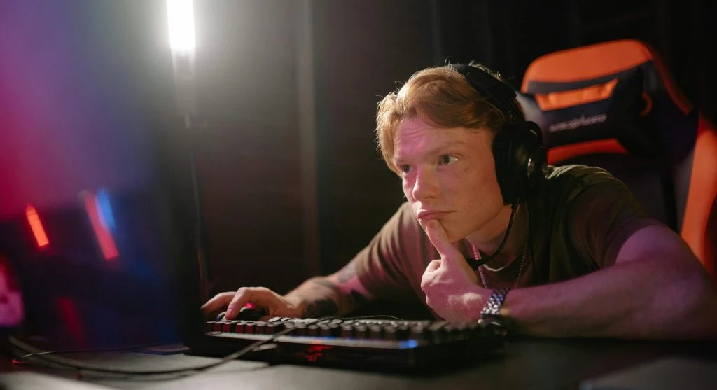 gamer staying calm during intense gameplay